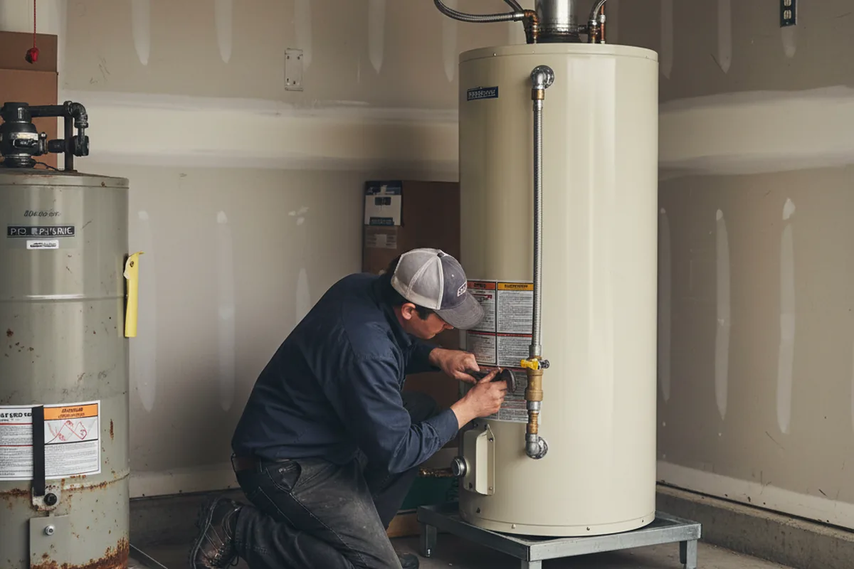 Water heater and shutoff valve replacement in Sellers