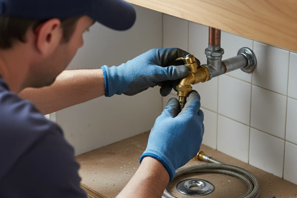 Shutoff valve and fitting work during Well Pump Repair in Sellers